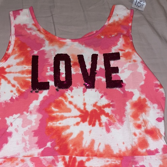 Girls tie dye sequence dress - Picture 3 of 4